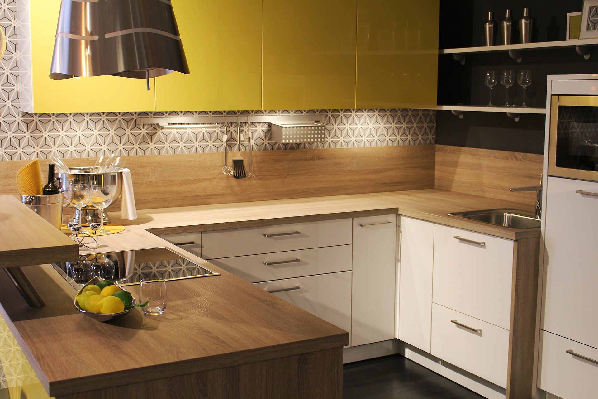 yellow kitchen