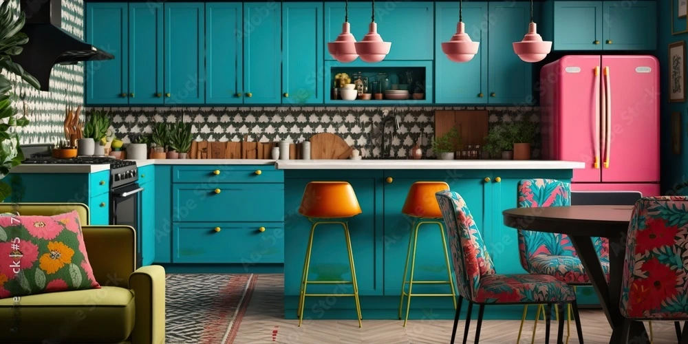 How to Balance Bold Colors with Kitchen Functionality