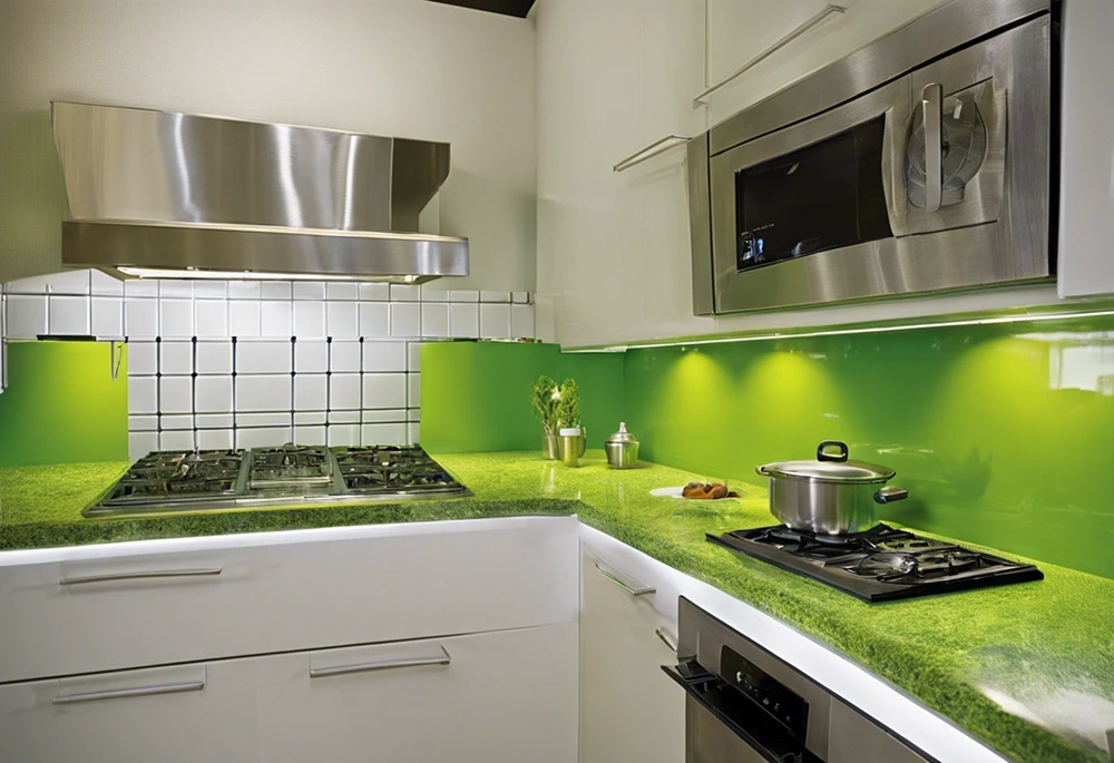 Green Kitchen Countertops
