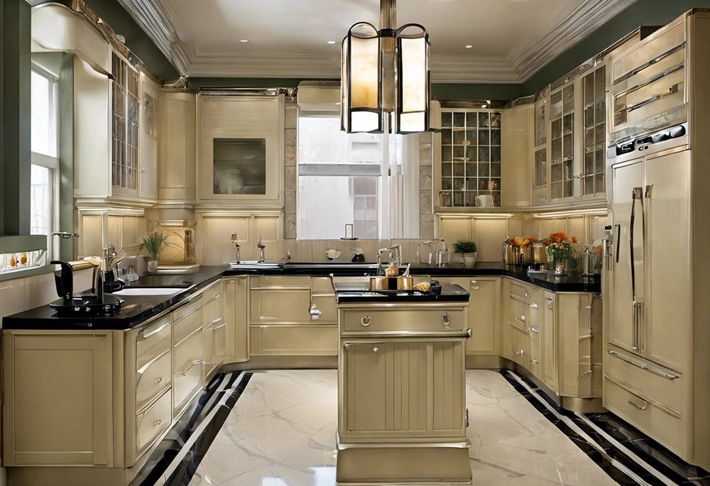 Lighting and Accessories in Art Deco Kitchens
